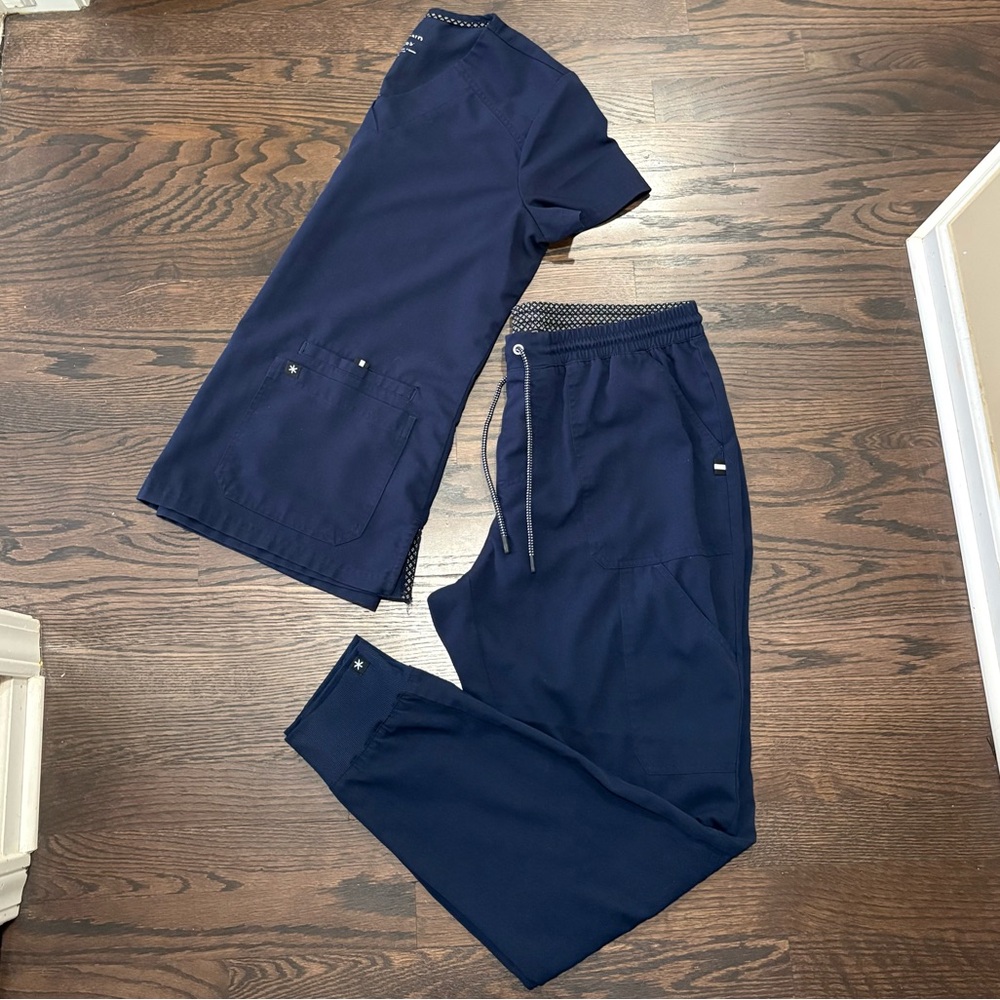 Beyond Scrubs- Jogger set Navy Blue